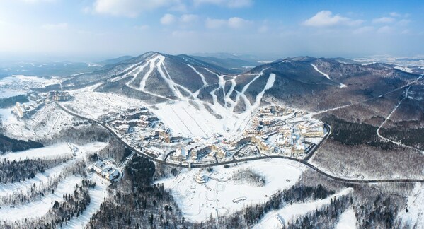 长白山万达国际度假区雪季全景