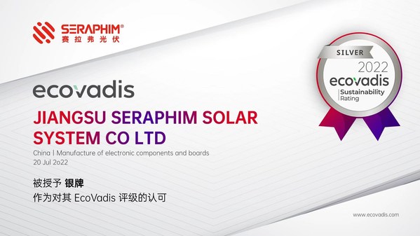 赛拉弗获得EcoVadis CSR银牌评级