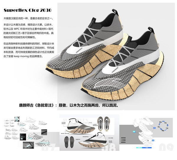 安踏杯中国鞋服设计大赛 鞋类组获奖作品《Superflex Clog 2030》崔铁瀚