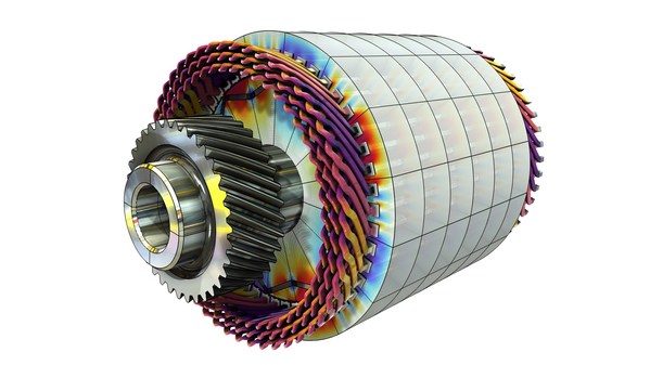 电机的电磁模拟。COMSOL (R) 6.1版本的新功能使分析电机的工作流程更快速且更准确。