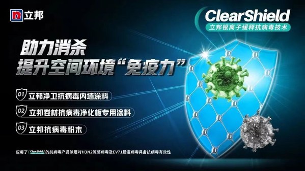 立邦ClearShield 银离子缓释抗病毒技术