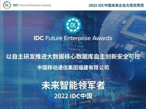 2022 IDC中国未来企业大奖优秀奖：未来智能领军者