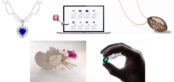 由左上角起顺时针︰1. 宝姐珠宝；2. GemCloud Software Ltd；3. Le Vian；4. The Muzo Companies；5. Shineshilpi Jewellers Pvt Ltd